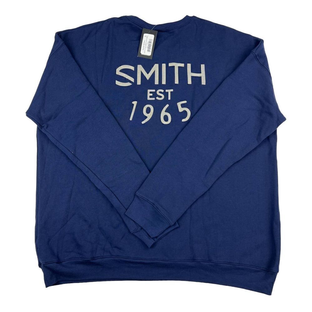 New Smith Men Blue Sweatshirt Pullover US XXL Sixty Five Crew Canvas $89